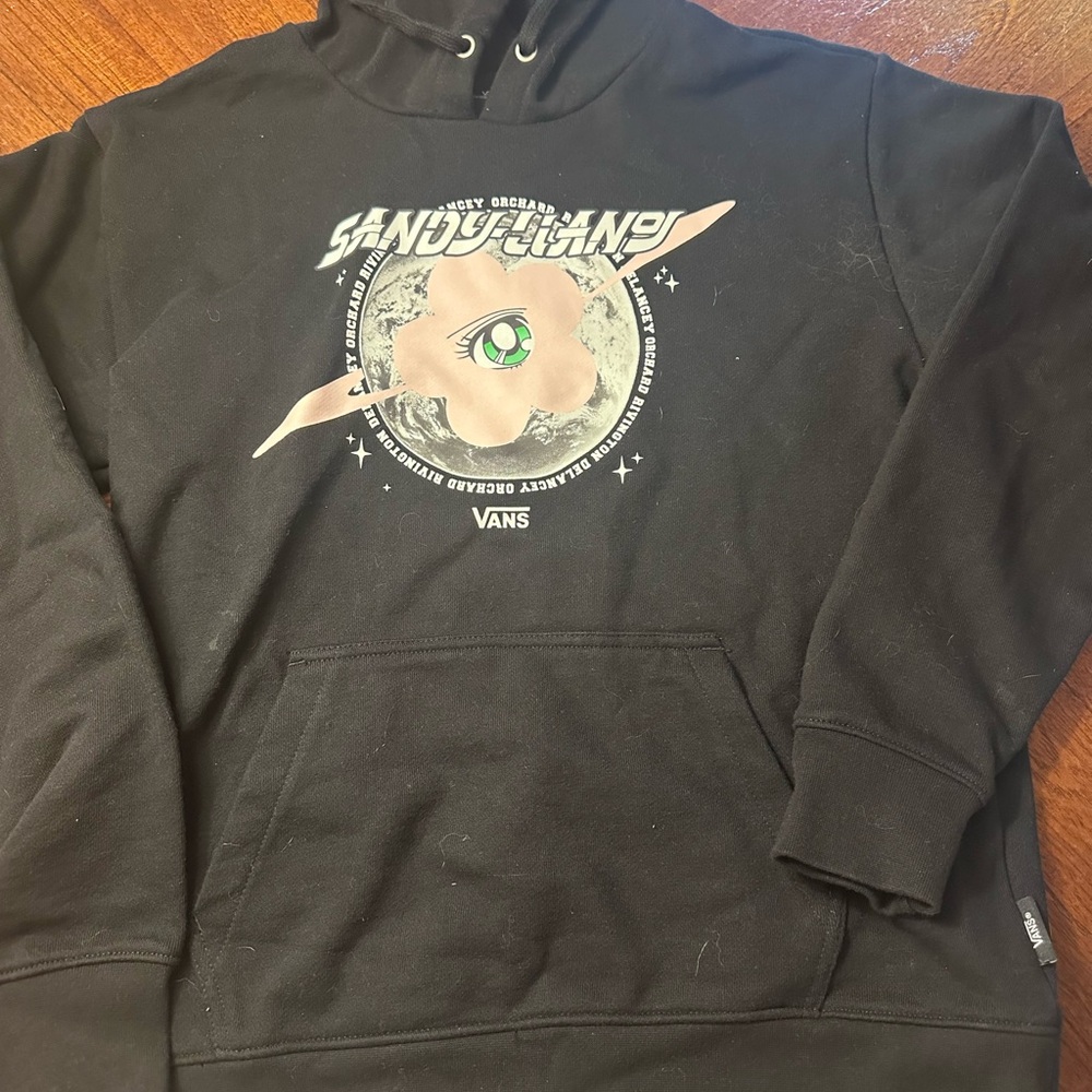 Vans X Sandy Liang Women’s BFF Hoodie Black Sz XS Graphic Skate